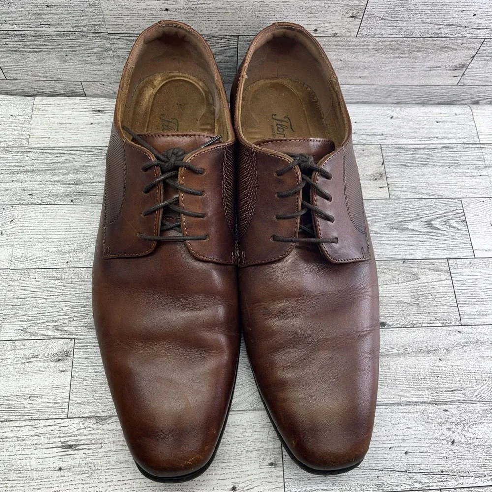 Florsheim Postino Plain‎ Toe Oxford Cognac Leather Dress Shoes Men 11 3E